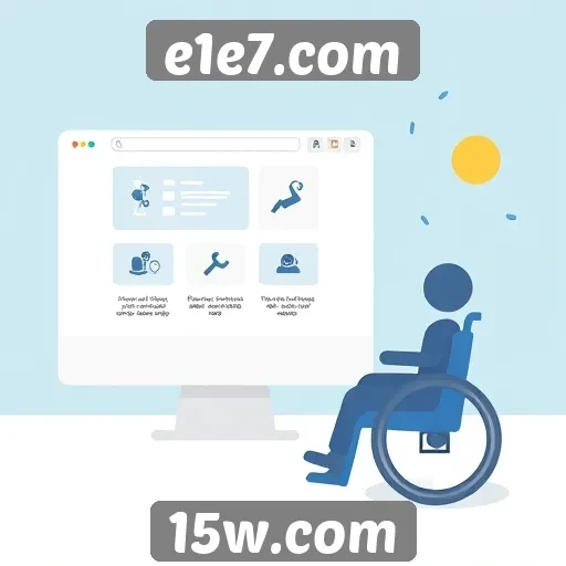 Acessibilidade e interface do e1e7.com em foco
